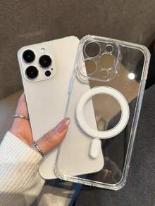 透明穿孔软胶磁吸充电保护壳 | 兼容 MagSafe，防震超薄，兼容 - 透明精孔 - 查看 2