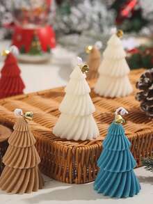 1 Christmas Tree Shaped Aromatherapy Candle, Christmas High-End Atmosphere Decoration, Fragrance Ornaments, Souvenirs, Christmas, Christmas Decorations, Christmas Gifts - Multicolor - View 7