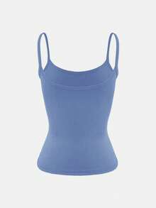 XLLAIS Áo tank top nữ hở lưng gợi cảm, áo hai dây co giãn thoải mái mùa hè - Màu xanh da trời - Xem 6