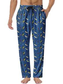 Mens Pajama Pants, Soft Lounge Sleep Pants With Pockets Lightweight Long Pajama Bottoms For Menhalloween - 魚 - 查看 1
