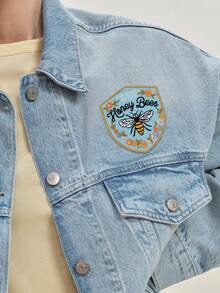 2 Pcs Pollinator And Bee Embroidery Patch Set, Nature-Inspired Embroidery Art, Insect Lover Embroidery Patches, Nature Lover & Environmentalist Embroidery Patches, Iron-On/Sew-On, Suitable For Jackets, Bags, Hats - 彩色 - 查看 6