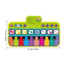 1件儿童音乐毯玩具早教智能钢琴垫游戏垫跳舞垫亲子互动儿童玩具生日礼物节日礼物圣诞礼物 - 綠色 - 查看 3
