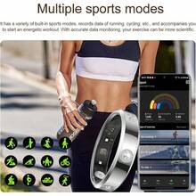 FONADA Smart Ring Ultra Narrow Heart Rate Monitor Comfortable Sleep Ring Health Fitness Tracker Pedometer Step Counter Calories Waterproof Ladies Smart Rings For Women Men Anillo Inteligente, Ideal Father's Day, Mother's Day And Birthday Gifts, Free Shipping - 銀色 - 查看 11