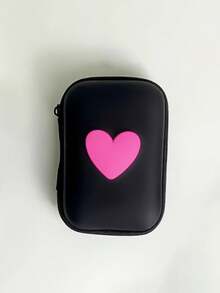 1个迷你数码包电子收纳包 - 完美收纳U盘、硬盘、耳机等！适用于耳机、数据线、充电器、EVA心形收纳包、防掉拉链包，适合居家收纳好物，旅行收纳，旅行必需品，健身、露营、度假必备，日常使用的旅行配件，约会、节日、返校、假期旅行，送给家人、朋友、恋人、旅行必备品，海滩、暑期学校配件用品，返校用品 - 彩色 - 查看 6