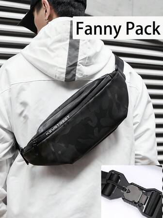 Fanny Pack/Waist Bag/Organizer With Adjustable Belt, Multiple Pockets For Men And Women, Tool Pouch Utility Multi-Purpose Waist Belt Pouch For Man Waterproof Crossbody Belt Bag For Workout Running Travelling