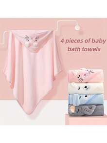 Kids Bath Towels - Grey - View 2