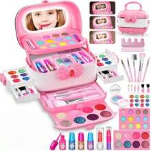 Pretend Play Makeup Set, Girls Makeup Case, Princess Handbag, Lipstick, Eyeshadow, Suitable For 3-6-12 Years Old Children, Halloween, Christmas And Birthday Gift - Multicolor - View 15