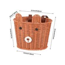 Bicycle Basket, Vintage Woven Bike Basket, Balancing Bike Front Basket, Bike Basket - Multicolor - View 2