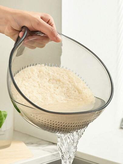 Escorredor Ergonômico De Arroz E Legumes Peneira e Drenagem Multiuso Lavagem de Alimentos Higienico