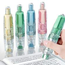 New Spring Product - Retractable White Correction Tape - Correction Tape Pen, Convenient To Use Cute Pencil-Shaped Eraser Applicator, Instantly Corrects Mistakes, Suitable For Office Supplies - Back To School Stationery