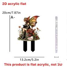 حامل أكريليك أخضر على شكل حورية الغابة أسلوب جديد 2D لزينة الأماكن الخارجية والحدائق والحاويات، مشهد حورية الغابة الأكريليكي، مناسب لعيد الفصح