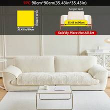 1 件毛绒天鹅绒提花沙发垫防滑宠物友好型座垫，冬季版加厚保暖沙发套，适用于 1-4 人座沙发装饰保护套，可机洗 - 彩色 - 查看 31