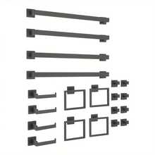 YUNRUX Stainless Steel Towel Bar Set Wall-Mounted Towel Bar Set - 黑色 - 查看 8