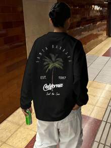 2025 Automne/Hiver Nouveau T-shirt décontracté à manches longues pour femmes avec slogan et imprimé palmier. Libérez votre potentiel de style : nos t-shirts à manches longues pour dames sont disponibles dans plusieurs couleurs pour trouver facilement la coupe parfaite qui correspond à votre sens unique de la mode et à votre personnalité.