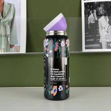 OWALAFreeSip   32oz Insulated Stainless Steel Water Bottle With Straw For Sports, Travel, And School Sports Water Bottle - Midnight Garden-32oz - 查看 3