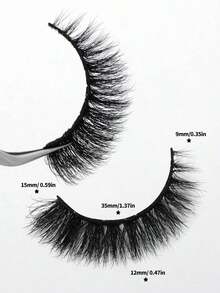 10 Pairs False Eyelashes Volumized Faux Mink Lashes Magnetic Lashes Curling Fluffy Suitable For Parties Gift For Women & Girl False Eyelashes Natural Strip Lashes,Lashes,Eyelashes,Fake Lashes - màu đen - Xem 3
