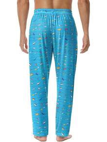 Mens Pajama Pants, Soft Lounge Sleep Pants With Pockets Lightweight Long Pajama Bottoms For Menhalloween - 魚藍 - 查看 10