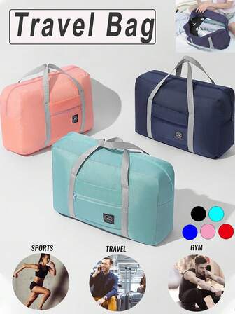 1 件可折叠大容量旅行收纳袋男女通用衣服打包袋行李袋女士防水旅行袋行李袋过夜袋随身包手提包健身包工作用学校用品学校用品返校用学生手提包手提包周末包手提包假日户外用商务度假医院用男女通用旅行配件旅行户外装备