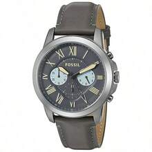 Fossil Reloj cronógrafo para hombre Grant con esfera de color gris oscuro FS5183