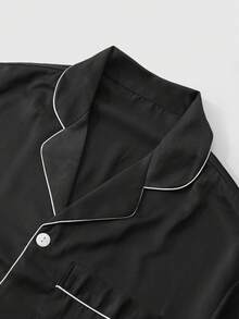 مجموعة ملابس علوية وشورت بأكمام قصيرة وفضفاضة للرجال كبار الحجم، ملابس منزلية للربيع والصيف، قطعتان