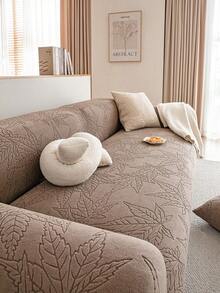 1 件纯色 Sherpa 提花沙发套，宠物友好型防滑防尘防刮，圣诞节和新年装饰，适用于室内外花园客厅沙发，适合 1/2/3/4 座沙发 - 卡其色 - 查看 5