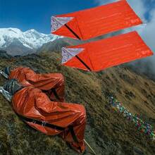 1 pieza Saco de dormir de supervivencia de emergencia, equipo de rescate de aislamiento térmico portátil, bolsa de chaleco de emergencia, saco de dormir cálido para acampar
