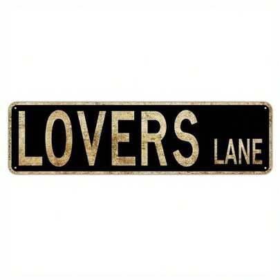 [Lovers Lane Sign] Retro Vintage Lovers Lane Street Sign - Home Wall Decor Poster - 4x16 Inch Tin Sign