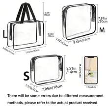 透明收纳袋，多用途收纳袋，适用于积木、玩具、文件、化妆品等，PVC旅行收纳袋，旅行必需品，收纳必需品，节日礼物，圣诞礼物，圣诞节 - 無色 - 查看 5