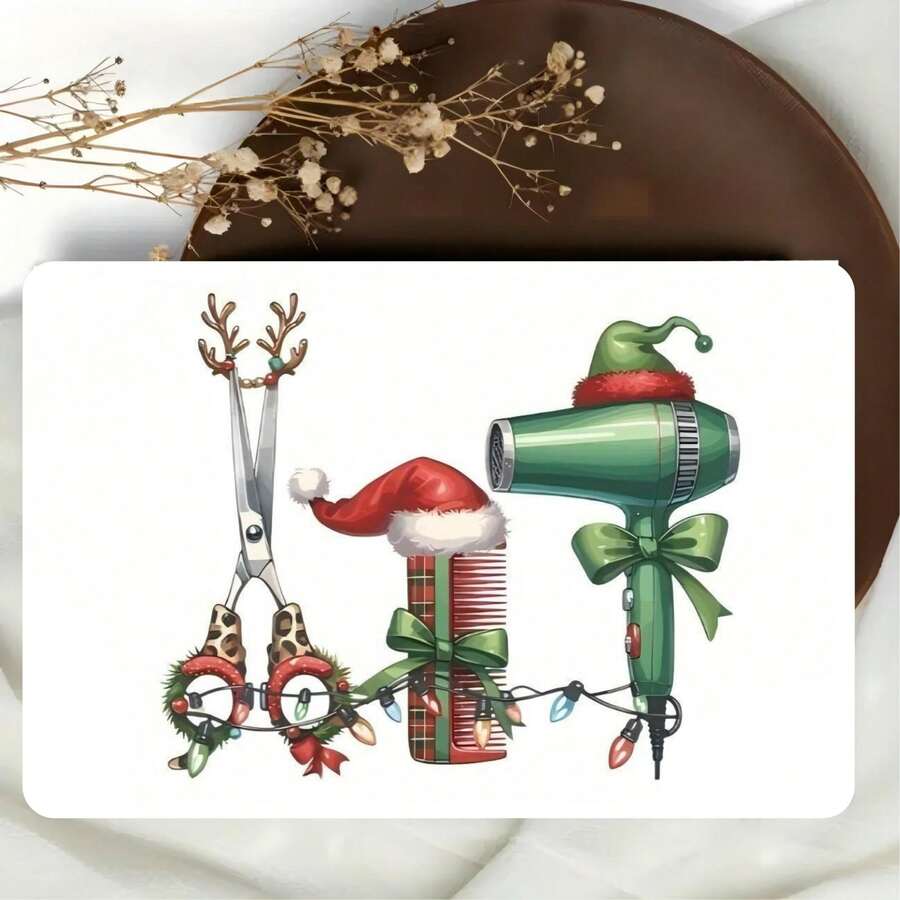 1 Unique Hairstylist Thank You Christmas Card - Holiday Appreciation Note With Envelope, Suitable For Him/Her - Multipurpose Greeting Card For New Year And Special Occasions