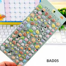 Pegatinas 3D de dibujos animados lindos, pegatinas 3D de estilo japonés adorables con burbujas, pegatinas de diario creativas en relieve, pegatinas decorativas hechas a mano con gemas de cristal de diamante, regalo de Navidad/Acción de Gracias/cumpleaños para niños