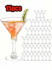 15 pezzi bicchieri da champagne trasparenti, dal design moderno e semplice. Tazze per mousse e tazze per torte adatte per realizzare torte e dessert estivi