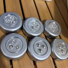 1/3/6 Piezas Luz De Gabinete Con 3 Perlas De Lámpara Led, Luz Nocturna Autoadhesiva, Adecuado Para Dormitorio, Dormitorio, Gabinete, Armario, Uso De Emergencia Y De Mesita De Noche