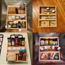 Organizador De Cubiertos Para Cajon De Bamb - Set De 3 Cajas Multifuncionales Ajustables, Para Capsulas De Caf - Porta Cubiertos De Cocina, Organizador De Lujo - 3 piezas - Ver 5