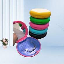1 pièce Boîtier d'aligneur invisible, boîte de rangement avec miroir magnétique, boîtier de rétention orthodontique portable, boîte à bijoux - Multicolore - Voir 2