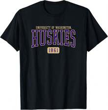 University Of Washington Huskies Est. Date T-Shirt - Black - View 1