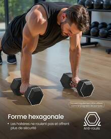 SONGMICS Dumbbell - màu đen - Xem 3