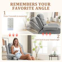 KORSER Power Lift Recliner Chair For Elderly, Reclining Chair For Adults, Small Recliner With Assist For Seniors, Electric Single Lift Sofa With Memory Function For Living Room Reading Room, Linen Fabric - US A Type Plug(110-127V) - View 6