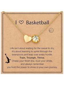 女士/女孩运动项链，垒球/足球/排球/篮球/橄榄球/匹克球/网球造型，情侣运动配饰首饰礼物 - 彩色 - 查看 7