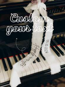 1 Piece Of Bridal Bouquet Custom Ribbon, Custom Text Packaging, White Wedding Decoration Ribbon, Personalized Wedding Belt, Wedding Gift, Bridal Souvenir, Letter Ribbon For Wedding Decoration, Suitable For Weddings, Parties And Churches, Elegant And Romantic Artificial Rose Party Decorations And Photography Props, Best Gift, Wedding Decoration, Home Decoration, Room Decoration, Party Favors, Birthday, Graduation Ceremony, Birthday Decoration, Bachelorette Party