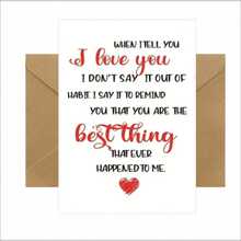 1pc Funny Anniversary Wedding Birthday Gift For Wife Husband Girlfriend Boyfriend, Romantic Card, Unique Birthday Gifts, Birthday Gift For Him Her