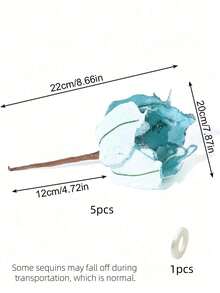 5/12 Pcs Extra Large Shiny Pink Blue Christmas Artificial Flower Christmas Tree Decoration Pendant Ornaments Glitter Champagne Red Flowers Suitable For Merry Christmas Christmas Party Home Garden Decoration Room Background Decoration, Christmas Window Decoration, Christmas Tree Decoration Artificial Flower Home Decor Christmas Decorations Room Decor