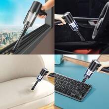 Portable Handheld Vacuum Cleaner - Enhanced Cyclone Suction, Wireless & Rechargeable With Strong Power, Effortless Cleaning For Cars, Offices, And Homes, Perfect For Quick - màu đen - Xem 5