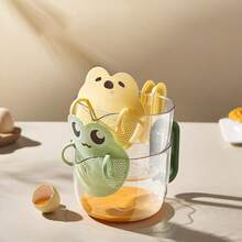 1 Stück Küchen-Messbecher mit Filter und Skala, großes Fassungsvermögen, Kunststoff, Backfilter, Ei-/Flüssigkeitsfilter, integrierte Küchenwaage