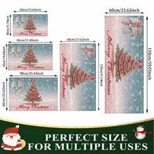 1 pieza Alfombra antideslizante con diseño de árbol de Navidad, alfombra antideslizante de fibra súper, adecuada para decoración de fiesta navideña, cocina, baño, comedor, dormitorio, puede ser un regalo de Navidad