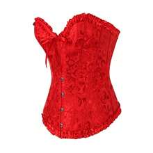 Corset Corset Floral Waist Shaping Belt - 紅色 - 查看 3