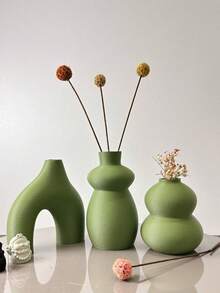 波西米亚花瓶家居装饰，北欧简约风格圆形现代花瓶，适用于搁板，美观的甜甜圈波西米亚客厅时尚花瓶，入口桌圣诞装饰礼物 - 彩色 - 查看 7