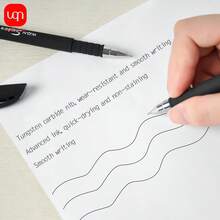 WUQIANNIAN 3/6 Piezas Bolígrafo de gel negro mate de 0,3 mm con núcleo de tinta negra, adecuado para escritura diaria, firma, oficina, negocio, para la temporada de vuelta al colegio.