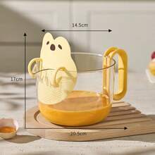 1 Stück Küchen-Messbecher mit Filter und Skala, großes Fassungsvermögen, Kunststoff, Backfilter, Ei-/Flüssigkeitsfilter, integrierte Küchenwaage