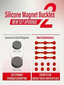 Air Fryer Magnetic Silicone Clips - Heat-Resistant Reusable Buckles For Parchment Paper, Secure Hold For Air Fryer Cooking, Food- Kitchen Accessories, Air Fryer Accessories, Easy Clean Material