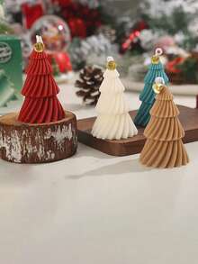 1 Christmas Tree Shaped Aromatherapy Candle, Christmas High-End Atmosphere Decoration, Fragrance Ornaments, Souvenirs, Christmas, Christmas Decorations, Christmas Gifts - Multicolor - View 6